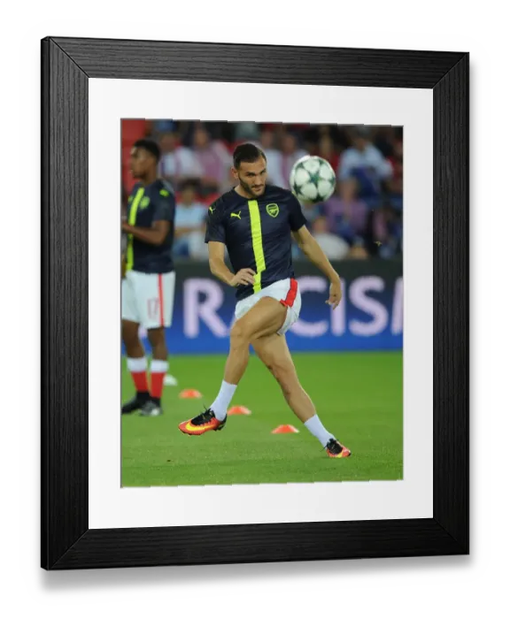 Framed Print : Lucas Perez of Arsenal Prepares for PSG Showdown at Parc des Princes, 2016 Framed Print : Lucas Perez of Arsenal Prepares for PSG Showdown at Parc des Princes, 2016