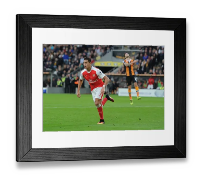Framed Print : Alexis Sanchez Hat-Trick: Arsenal's Dominance Over Hull City in the Premier League