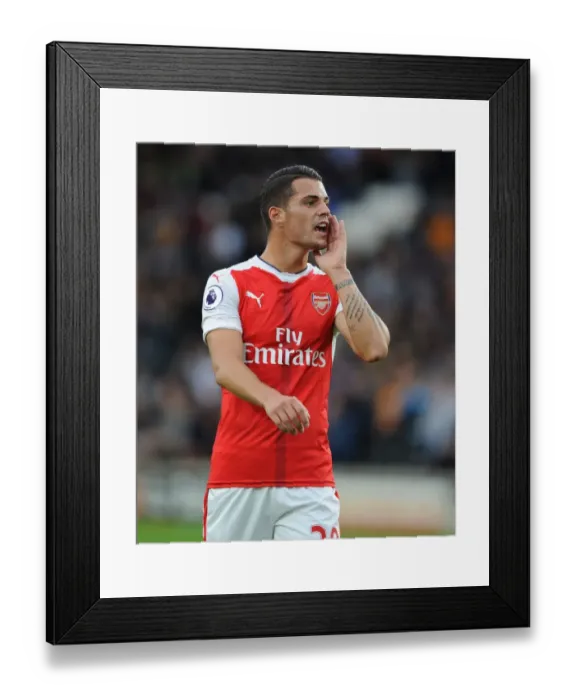 Framed Print : Granit Xhaka in Action: Hull City vs. Arsenal, Premier League 2016-17 Framed Print : Granit Xhaka in Action: Hull City vs. Arsenal, Premier League 2016-17