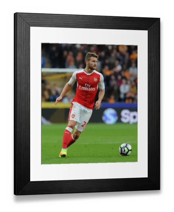 Framed Print : Shkodran Mustafi: In Action Against Hull City, Premier League 2016-17 Framed Print : Shkodran Mustafi: In Action Against Hull City, Premier League 2016-17
