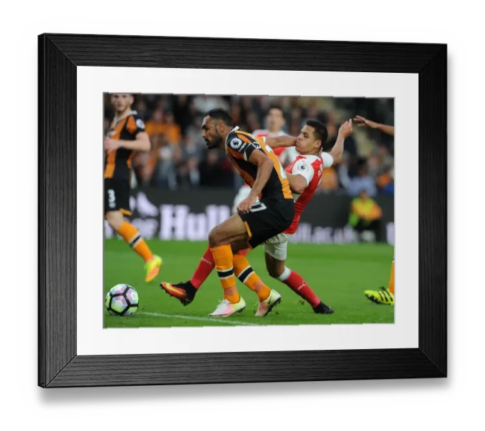 Framed Print : Sanchez vs. Elmohamady: A Football Clash at KCOM Stadium Framed Print : Sanchez vs. Elmohamady: A Football Clash at KCOM Stadium