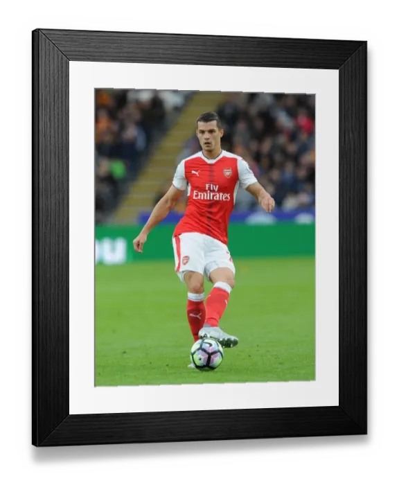 Framed Print : Granit Xhaka: In Action for Arsenal against Hull City, Premier League 2016-17 Framed Print : Granit Xhaka: In Action for Arsenal against Hull City, Premier League 2016-17