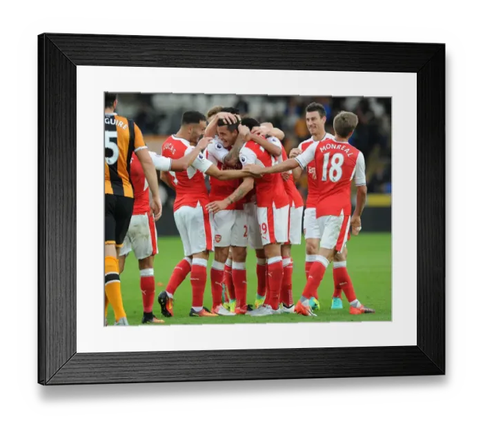 Framed Print : Granit Xhaka's Brilliant Fourth Goal: Arsenal's Victory Over Hull City (2016-17)