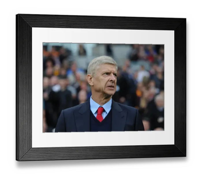 Framed Print : Arsene Wenger and Arsenal Celebrate 4-1 Premier League Victory over Hull City
