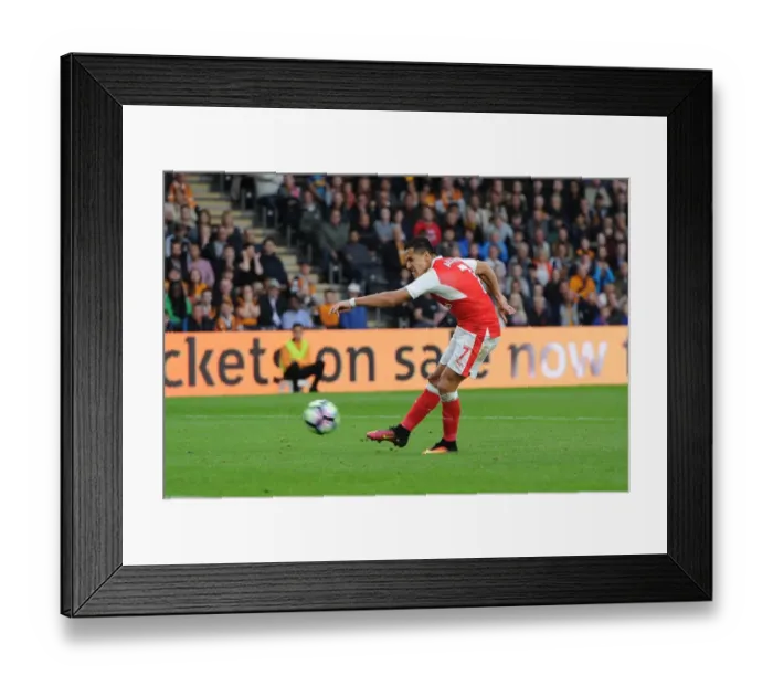 Framed Print : Alexis Sanchez scores his 2nd goal for Arsenal. Hull City 1: 4 Arsenal. Premier League Framed Print : Alexis Sanchez scores his 2nd goal for Arsenal. Hull City 1: 4 Arsenal. Premier League
