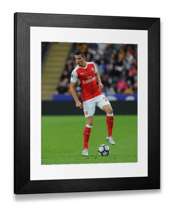 Framed Print : Granit Xhaka (Arsenal). Hull City 1: 4 Arsenal. Premier League. KCOM Stadium, Hull Framed Print : Granit Xhaka (Arsenal). Hull City 1: 4 Arsenal. Premier League. KCOM Stadium, Hull