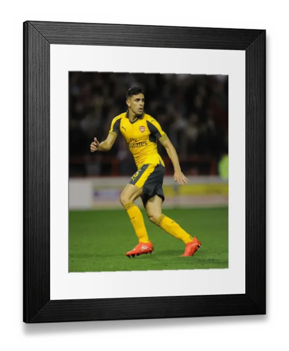 Framed Print : Gabriel in Action: Arsenal vs. Nottingham Forest - EFL Cup 3rd Round, 2016-17