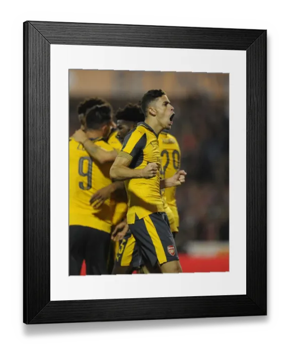 Framed Print : Gabriel's Brace: Arsenal Advance Past Nottingham Forest in EFL Cup