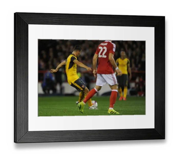 Framed Print : Granit Xhaka Scores for Arsenal in EFL Cup Clash against Nottingham Forest, 2016-17 Framed Print : Granit Xhaka Scores for Arsenal in EFL Cup Clash against Nottingham Forest, 2016-17