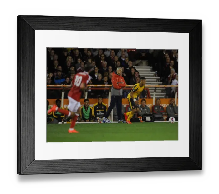 Framed Print : Arsene Wenger the Arsenal Manager. Nottingham Forest 0: 4 Arsenal. EPL League Cup