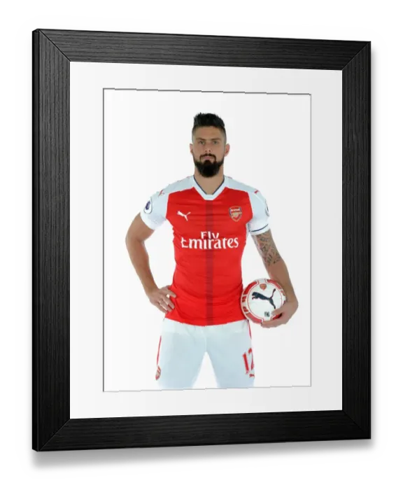 Framed Print : Arsenal Football Club: 2016-17 Season - Portrait of Olivier Giroud Framed Print : Arsenal Football Club: 2016-17 Season - Portrait of Olivier Giroud