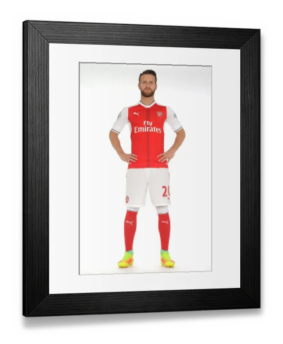 Framed Print : Shkodran Mustafi: Arsenal FC's 2016-17 First Team Member Framed Print : Shkodran Mustafi: Arsenal FC's 2016-17 First Team Member