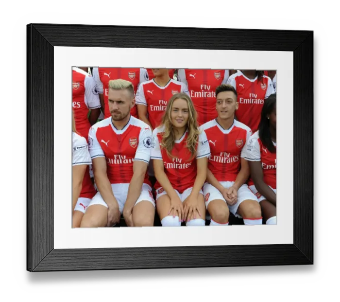 Framed Print : Arsenal Unity: 2016-17 Squad Photo - Ramsey, Ozil, and Devlin