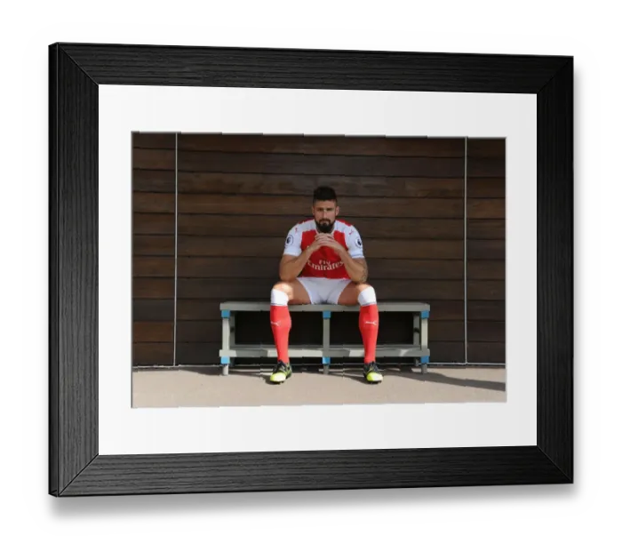 Framed Print : Arsenal 1st Team Squad: 2016-17 - Portrait of Olivier Giroud Framed Print : Arsenal 1st Team Squad: 2016-17 - Portrait of Olivier Giroud
