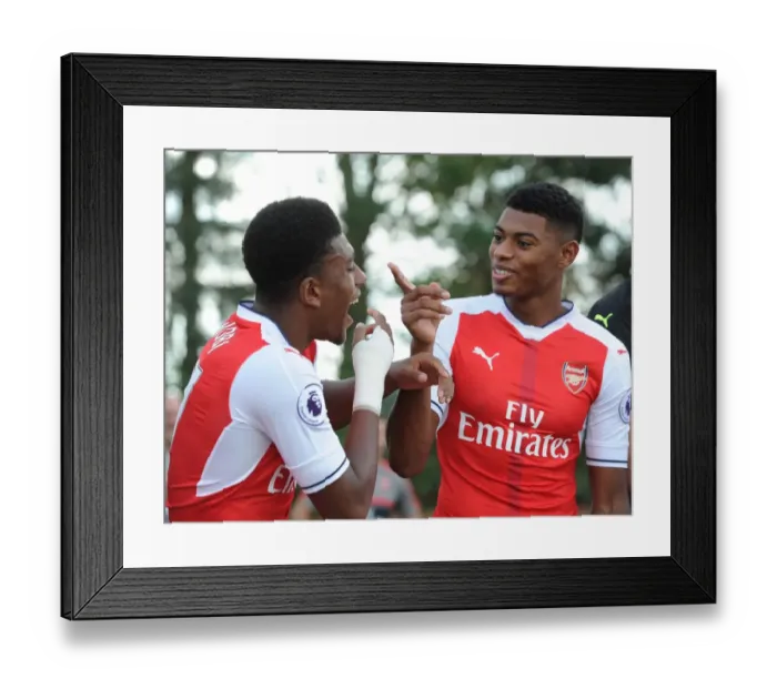 Framed Print : Arsenal 1st Team Squad: Iwobi and Reine-Adelaide at 2016-17 Photocall