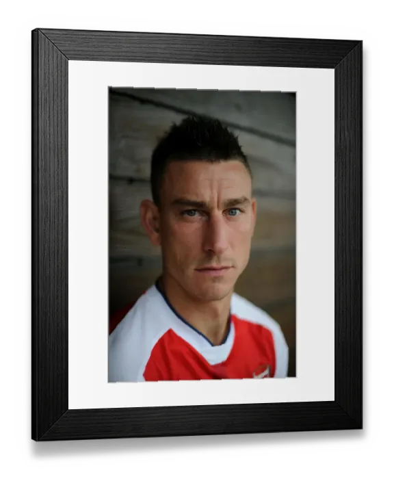 Framed Print : Arsenal FC 2016-17 Squad: Laurent Koscielny at Photocall