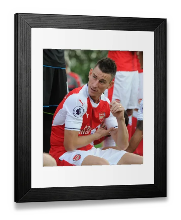 Framed Print : Arsenal FC 2016-17 Squad: Laurent Koscielny at Team Photocall