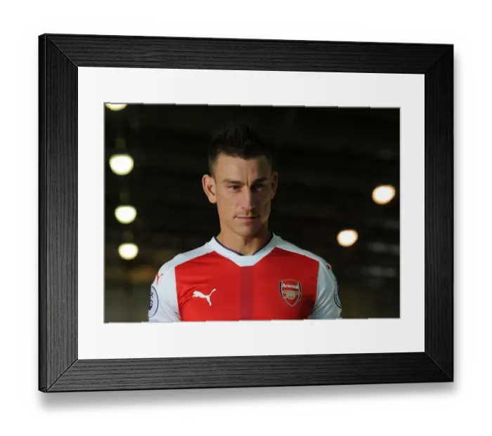 Framed Print : Arsenal FC 2016-17 Squad: Laurent Koscielny at Team Photocall