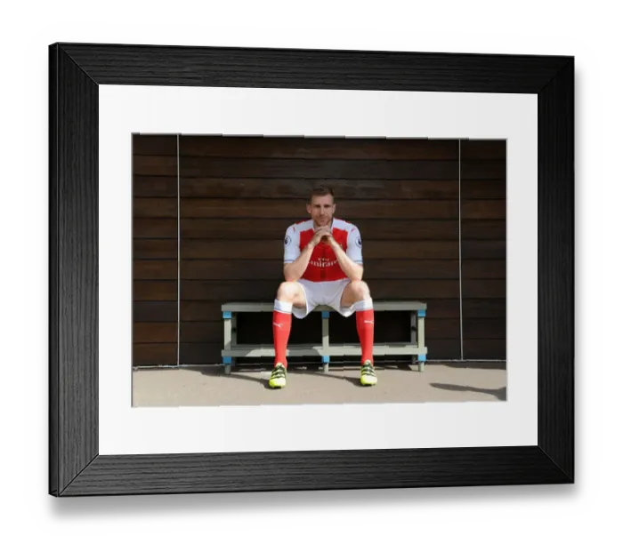 Framed Print : Arsenal 1st Team Squad: Per Mertesacker at 2016-17 Photocall
