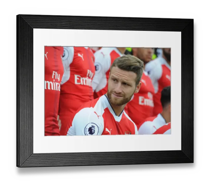 Framed Print : Arsenal FC: Shkodran Mustafi at 2016-17 First Team Squad Photocall