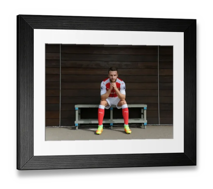 Framed Print : Arsenal FC 2016-17 Squad: Shkodran Mustafi at Arsenal's First Team Photocall