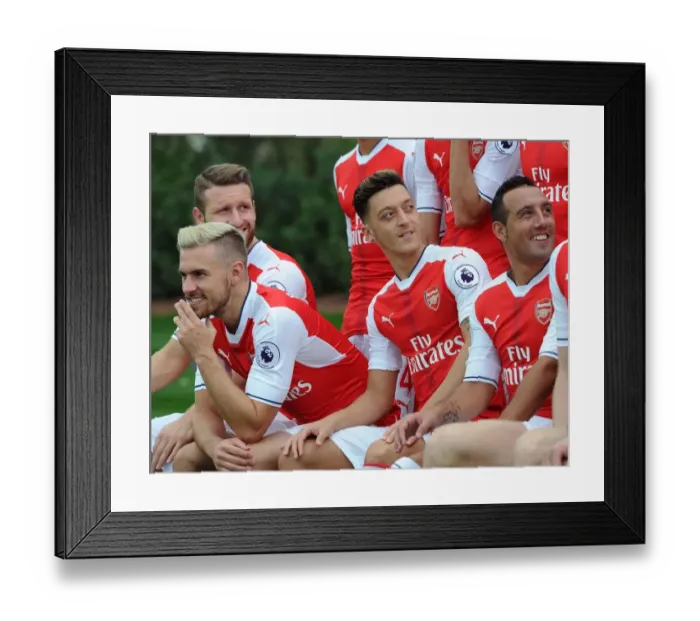Framed Print : Arsenal 1st Team Squad: 2016-17 Season - Mesut Ozil's Photocall Framed Print : Arsenal 1st Team Squad: 2016-17 Season - Mesut Ozil's Photocall