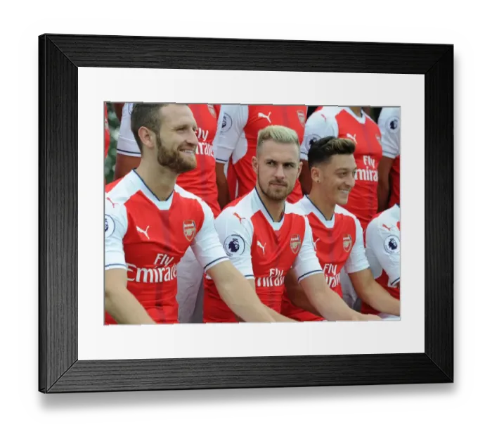 Framed Print : Arsenal 1st Team Squad: 2016-17 - Aaron Ramsey's Portrait Framed Print : Arsenal 1st Team Squad: 2016-17 - Aaron Ramsey's Portrait