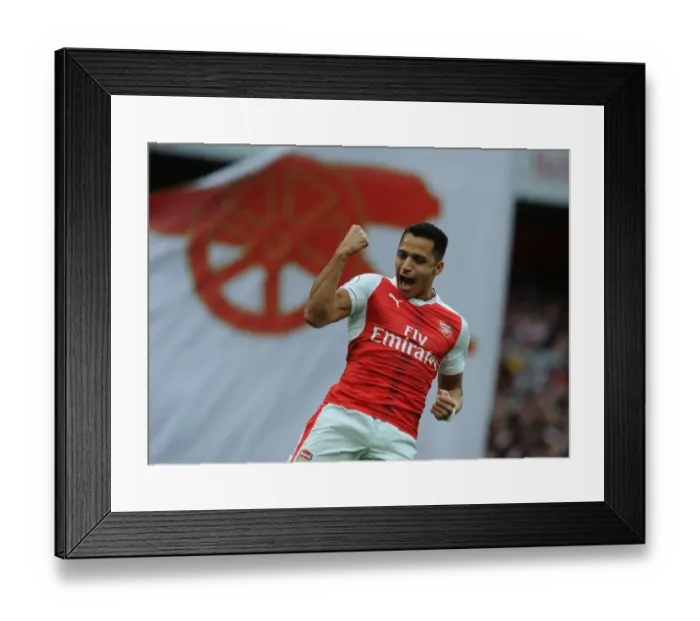 Framed Print : Alexis Sanchez Scores First Goal: Arsenal vs. Chelsea, Premier League 2016-17 Framed Print : Alexis Sanchez Scores First Goal: Arsenal vs. Chelsea, Premier League 2016-17