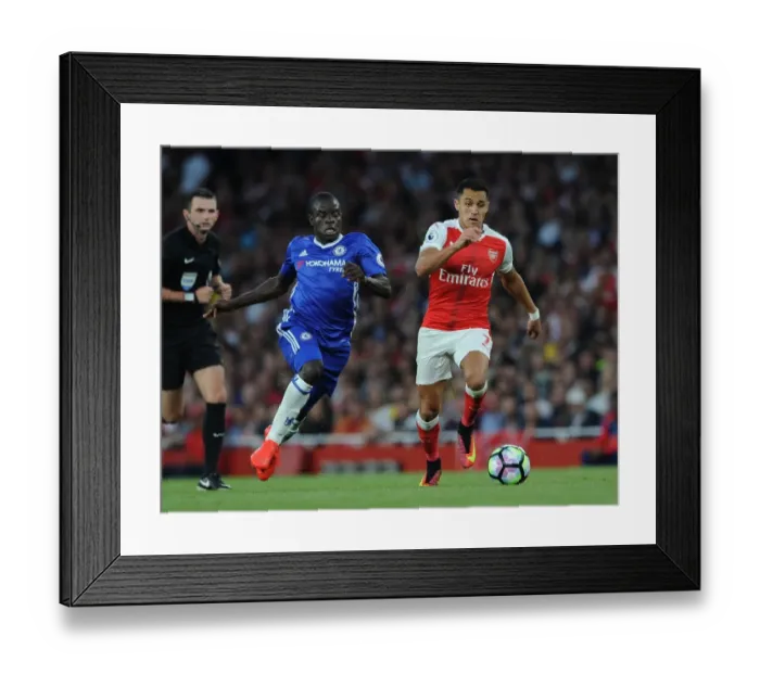 Framed Print : Clash of Titans: Sanchez vs. Kante - Arsenal vs. Chelsea Showdown (Premier League 2016-17) Framed Print : Clash of Titans: Sanchez vs. Kante - Arsenal vs. Chelsea Showdown (Premier League 2016-17)