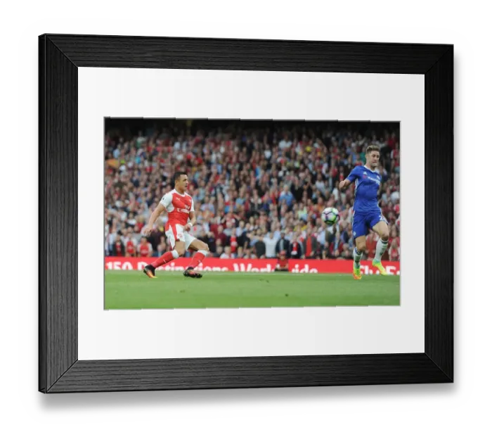 Framed Print : Alexis Sanchez Scores First Goal: Arsenal vs. Chelsea, Premier League 2016-17