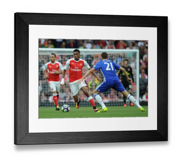 Framed Print : Arsenal's Alex Iwobi Outsmarts Chelsea's Nemanja Matic in Thrilling 2016-17 Premier League Showdown Framed Print : Arsenal's Alex Iwobi Outsmarts Chelsea's Nemanja Matic in Thrilling 2016-17 Premier League Showdown