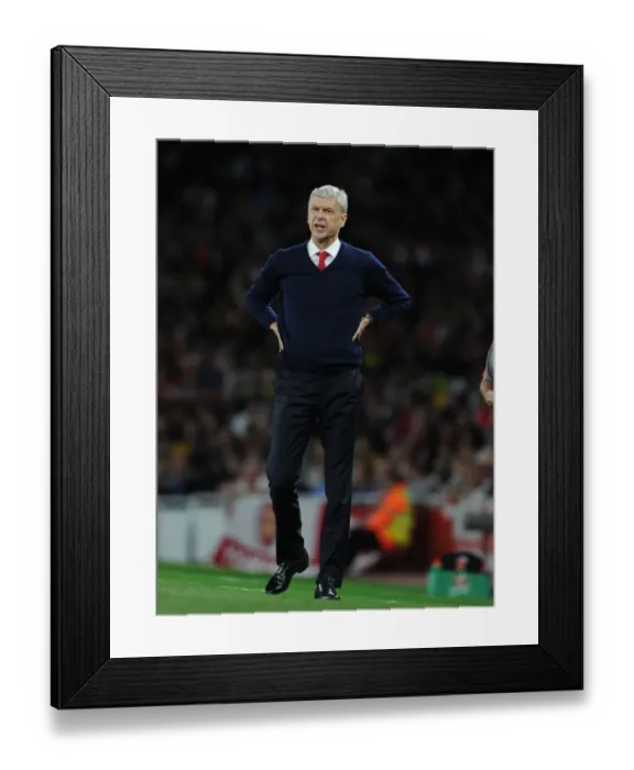 Framed Print : Arsene Wenger Leads Arsenal Against Chelsea in Premier League Clash 2016-17
