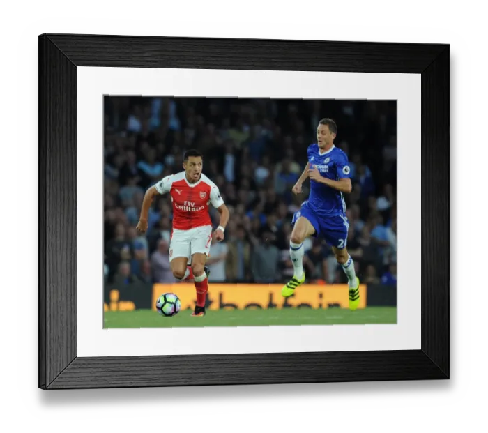 Framed Print : Alexis Sanchez Outsmarts Matic: Arsenal's Masterclass Over Chelsea, 2016-17 Premier League