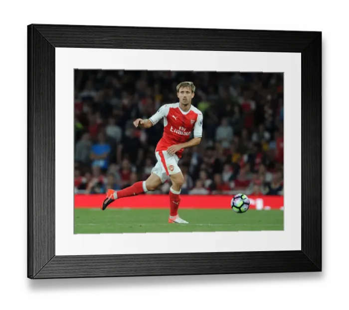 Framed Print : Monreal in Action: Arsenal vs. Chelsea (2016-17) - Emirates Stadium Showdown