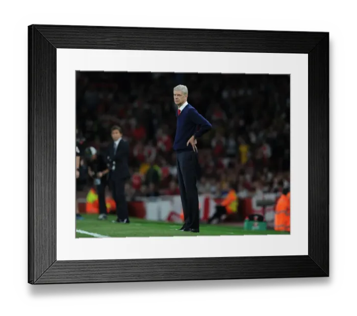 Framed Print : Arsene Wenger and Arsenal Face Off Against Chelsea in Premier League Clash (2016-17)