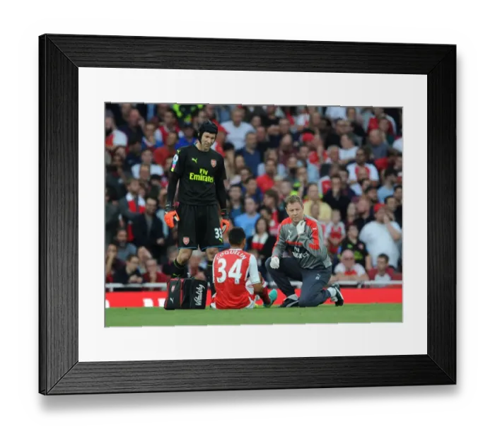 Framed Print : Arsenal's Injury Woes: Coquelin and Cech Sidelined as Arsenal Face Chelsea
