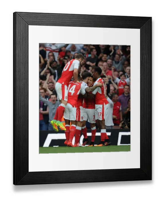 Framed Print : Arsenal's Alexis Sanchez Scores Stunner: First Goal vs Chelsea (2016-17)