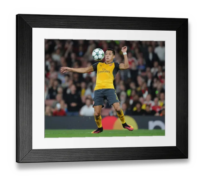 Framed Print : Arsenal's Alexis Sanchez in Action: Arsenal FC vs. FC Basel, 2016-17 UEFA Champions League Framed Print : Arsenal's Alexis Sanchez in Action: Arsenal FC vs. FC Basel, 2016-17 UEFA Champions League