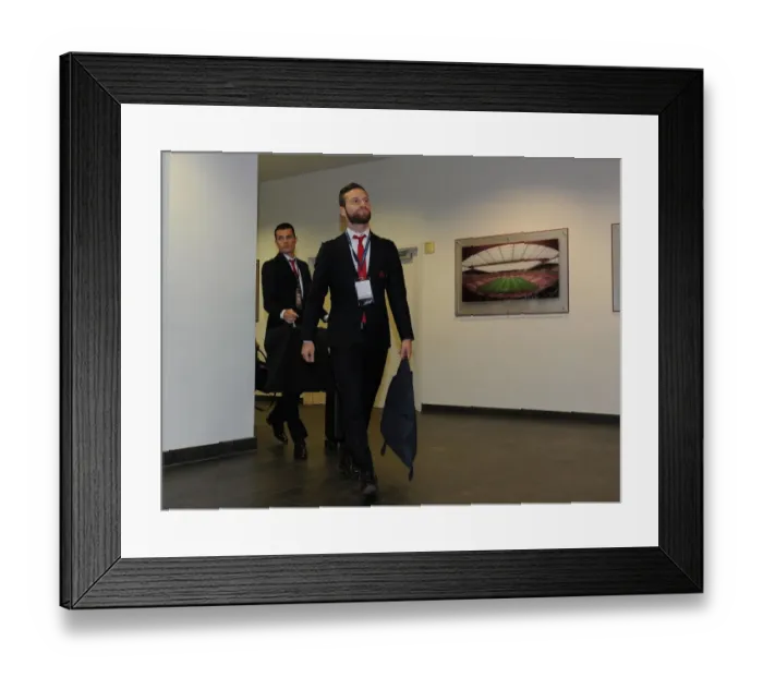 Framed Print : Arsenal FC: Xhaka and Mustafi Ready for FC Basel Showdown, UEFA Champions League, 2016