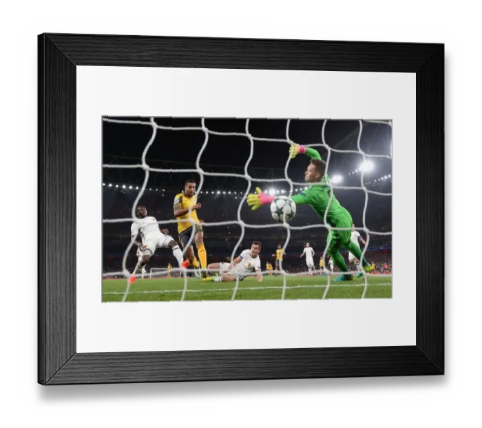 Framed Print : Theo Walcott Scores His First Arsenal Goal Against FC Basel, September 2016 Framed Print : Theo Walcott Scores His First Arsenal Goal Against FC Basel, September 2016