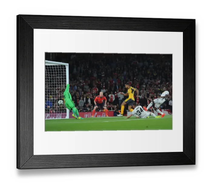 Framed Print : Theo Walcott Scores: Arsenal's Victory Over FC Basel in the 2016-17 UEFA Champions League