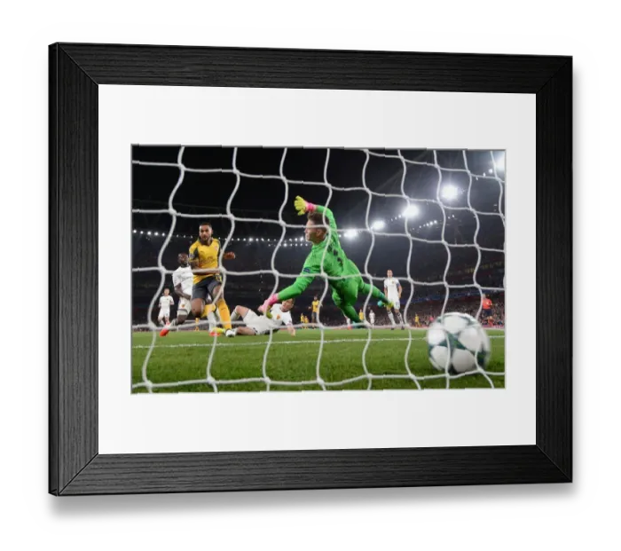 Framed Print : Theo Walcott Scores First Arsenal Goal Against FC Basel (2016)