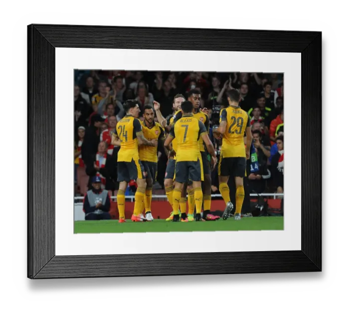 Framed Print : Theo Walcott's Brace: Arsenal's Triumph over FC Basel in Champions League Framed Print : Theo Walcott's Brace: Arsenal's Triumph over FC Basel in Champions League