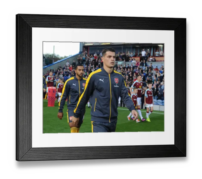 Framed Print : Granit Xhaka: Arsenal's Focus as Burnley Clash Approaches (2016-17)