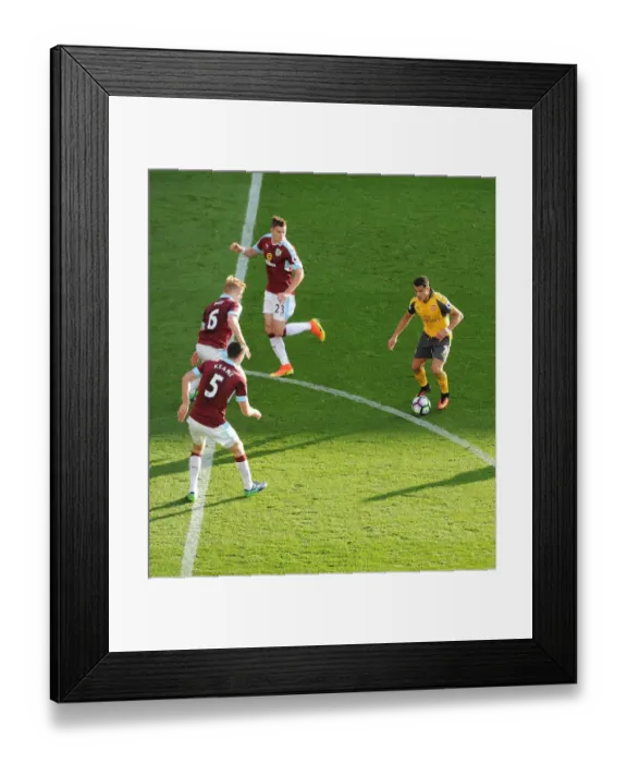 Framed Print : Intense Battle: Sanchez vs. Burnley's Defense - Premier League 2016-17: Alexis Sanchez Faces Off Against Stephen Ward, Ben Mee, and Michael Keane Framed Print : Intense Battle: Sanchez vs. Burnley's Defense - Premier League 2016-17: Alexis Sanchez Faces Off Against Stephen Ward, Ben Mee, and Michael Keane