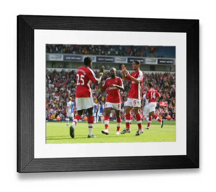 Framed Print : Adebayor's Double: Arsenal's Dominant 4-0 Win Over Blackburn Rovers (September 13, 2008)
