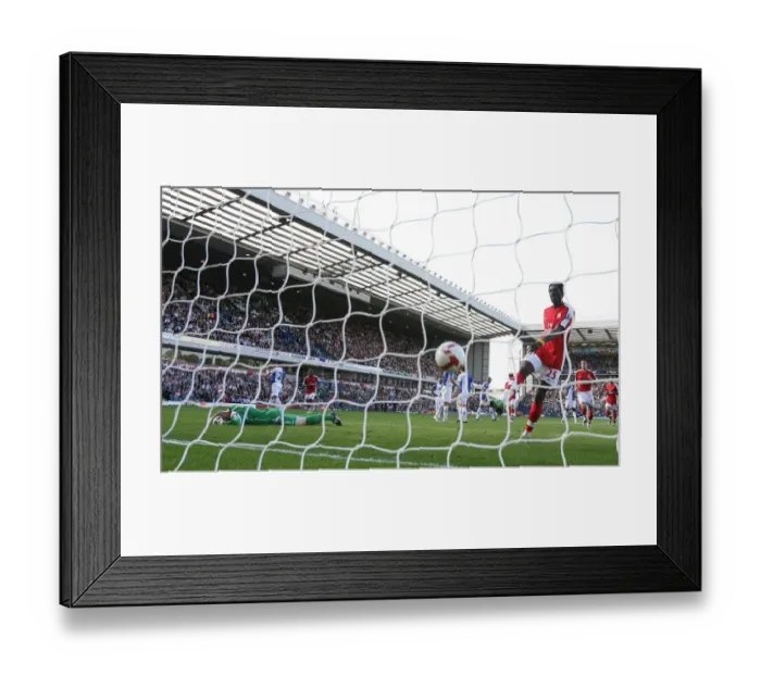 Framed Print : Adebayor's Hat-Trick: Arsenal Crushes Blackburn 4-0
