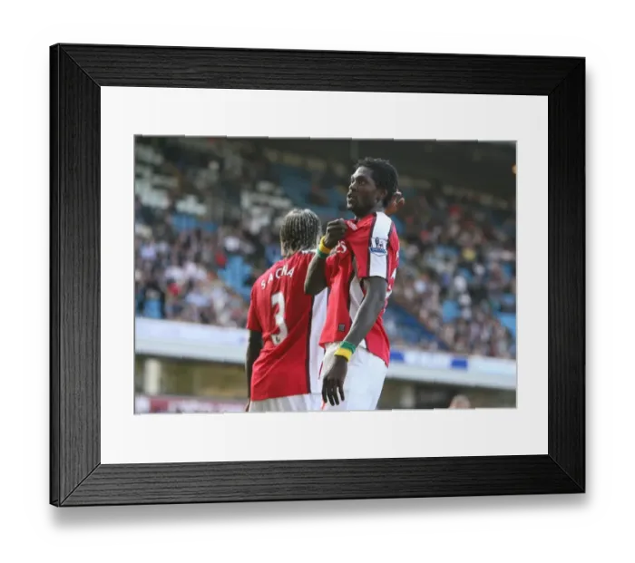 Framed Print : Adebayor's Brace: Arsenal's 4-0 Victory Over Blackburn Rovers, 2008