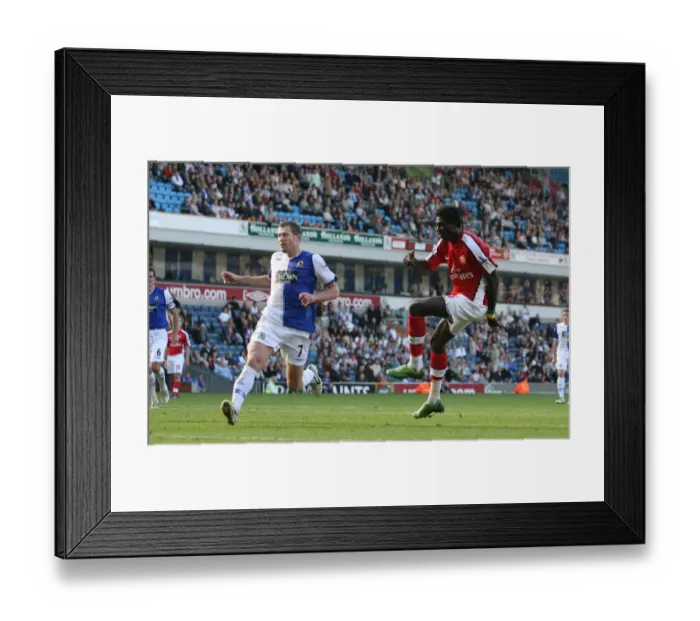 Framed Print : Adebayor Strikes: Arsenal's Fourth Goal vs. Blackburn Rovers, 2008