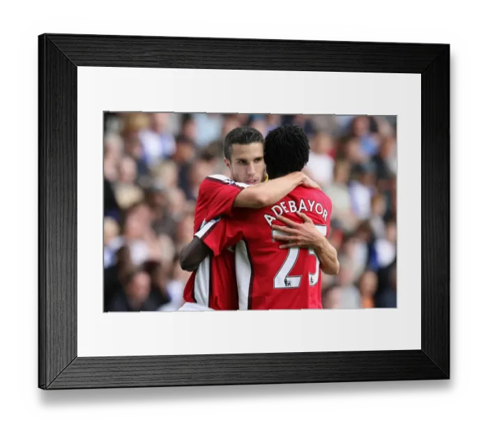 Framed Print : Robin van Persie's Epic Celebration: Arsenal's 4-0 Thrashing of Blackburn Rovers (September 2008) Framed Print : Robin van Persie's Epic Celebration: Arsenal's 4-0 Thrashing of Blackburn Rovers (September 2008)